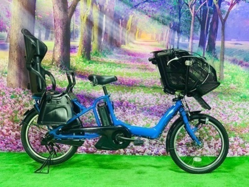 ❷ 4621子供乗せ電動自転車ヤマハ3人乗り新品20インチ良好バッテリー