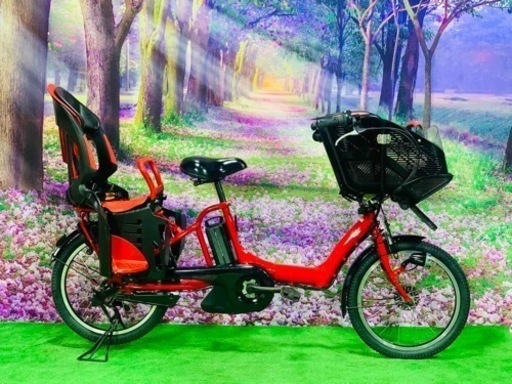 ❷ 4622子供乗せ電動自転車ヤマハ3人乗り新品20インチ良好バッテリー
