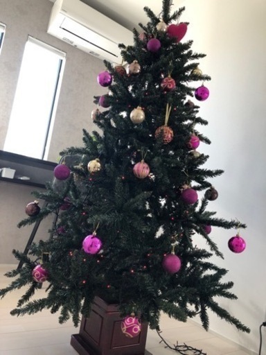 クリスマスツリー、オーナメント、電飾の一式
