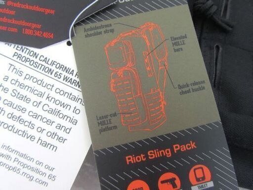 RED ROCK スリングパック Riot Sling Pack 80157BL レッドロック 未使用 OUTDOOR GEAR 黒 バッグ 札幌市