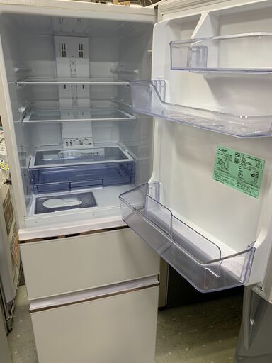 ★来店限定★　三菱　ノンフロン冷凍冷蔵庫　MR-CX27C-W　272L　2017年製　ヘコミ・キズ・ヒビあり