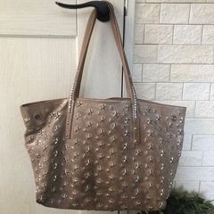 ジミーチュウ スタースタッズトートバッグ ラメ入りピンク