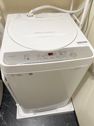 SHARP 洗濯機　美品✨　SHARP ES-GE5C-W 2019年製