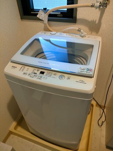 【美品】2021年式 全自動洗濯機 AQUA ホワイト