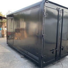 No.695 アルミバン 2ｔ 車  アルミ 箱 バイク 倉庫 トラック コンテナ 米 保管庫 物置 DIY