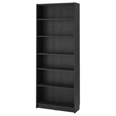 IKEAの黒色本棚。