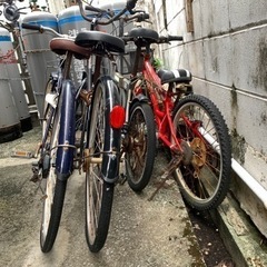 【お取引中】自転車 4台 あげます☝️サビ、パンク 全て不動品です。