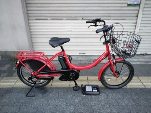 [YAMAHA] PAS BABY(パス バービー)20吋電動アシスト自転車 8.7Ahバッテリー+充電器+スペアキー2本付き(レッド)