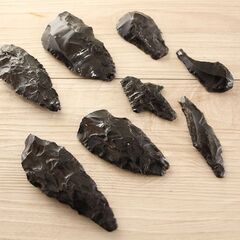 石器 石器時代 北海道 黒曜石 矢じり 矢尻 槍 まとめて ① (R2245wY)