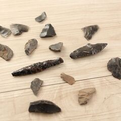 石器 石器時代 北海道 黒曜石 矢じり 矢尻 槍 まとめて ① (R2245wY)