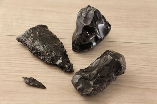 石器 石器時代 北海道 黒曜石 矢じり 矢尻 槍 まとめて ② (R2246wY)