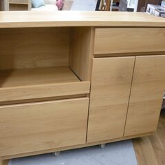 R440 日本製 キッチン収納、キッチンカウンター、幅116cm 美品