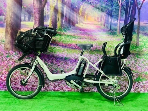 ❷ 4382子供乗せ電動自転車ヤマハ3人乗り新品20インチ良好バッテリー