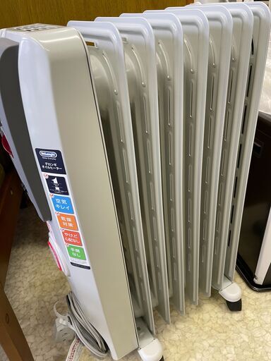 デロンギ オイルヒーター サーマルカットフィン 【8~10畳用】ホワイト 