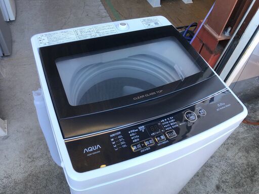 【動作保証あり】AQUA アクア 2022年 AQW-G5MJ 5.0kg 洗濯機 ガラストップ【管理KRS522】