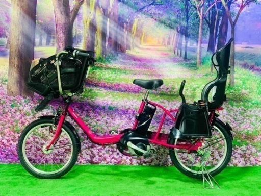 ❷ 4619子供乗せ電動自転車パナソニック3人乗り新品20インチ良好バッテリー
