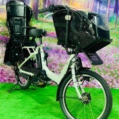 ➁ 4627子供乗せ電動自転車ヤマハ3人乗り新品20インチ良好バッテリー