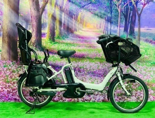 ❷ 4627子供乗せ電動自転車ヤマハ3人乗り新品20インチ良好バッテリー