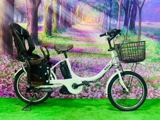 ❷ 4629子供乗せ電動自転車ブリヂストン3人乗り新品20インチ良好バッテリー