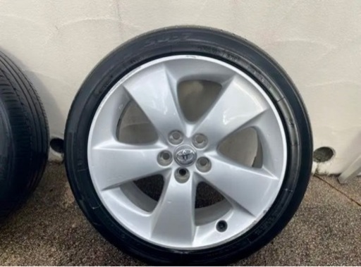 50プリウス 前期 Sツーリングホイール 純正 17インチ 4本セット バリ溝】トヨタ 50 プリウス Sツーリング ブラックエディション