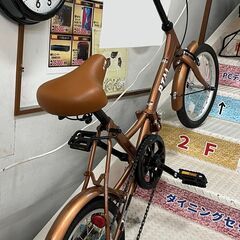 折りたたみ自転車 BTM BIKE 16インチ 変速あり ブラウン【ユーズドユーズ名古屋天白店】J2274