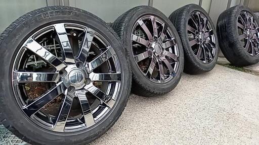 タイヤ、ホイール 軽自動車用 メッキホイール 5J×15 +46 165/55R15 