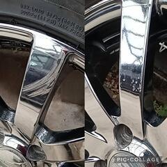 軽自動車用 メッキホイール 5J×15 +46 165/55R15 中華タイヤ付き(残