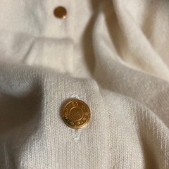 エルメス　セリエボタン　カーディガン　カシミヤ100
