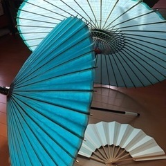 日本舞踊用　傘2本と練習用扇