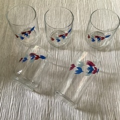 京王デパート友の会限定グラス　レトロなコップ　5個