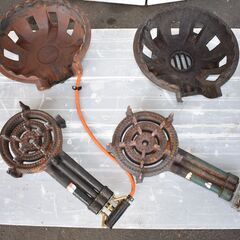 【ヤ取2/4終了】≪y496≫トリプルバーナー/三重 1口 鋳物コンロ 3個セット LPガス 火口38.5cm 羽無し 厨房/屋台/イベント 41204-01 ヤ取2/4終了】≪y496≫トリプルバーナー/三重 1口 鋳物コンロ 3