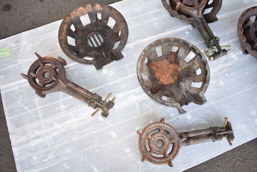 みん4/8】≪y497≫ダブルバーナー/二重 1口 鋳物コンロ 4個セット LP