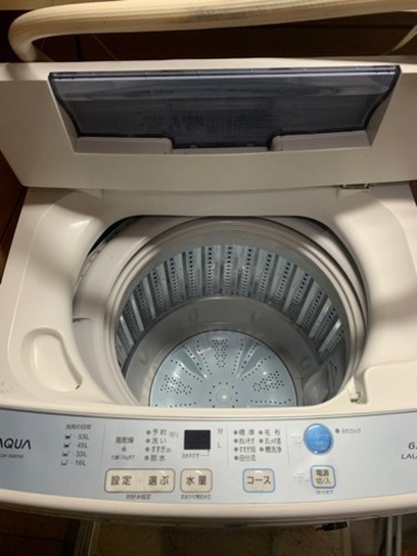 AQUA AQW-S60F(W) 葛飾区近郊発 乾燥機付洗濯機 6㎏ - 家電