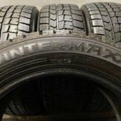 DUNLOP WINTER MAXX WM02 215/55R17 17インチ スタッドレス 4本 2019年製 バリ溝 エスティマ ヴェゼル カムリ等　(VTO652) クレジットカード QRコード決済可能