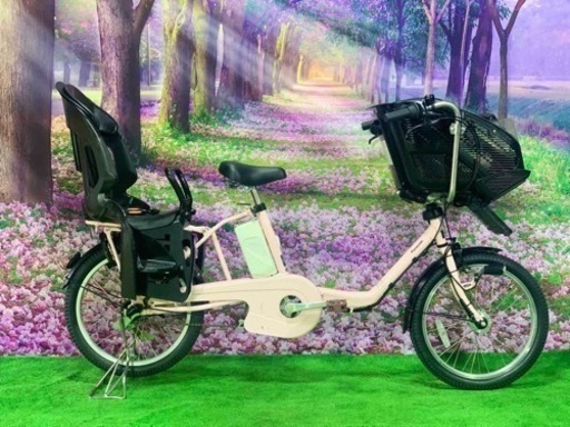 ❷ 4637子供乗せ電動自転車パナソニック3人乗り新品20インチ良好バッテリー