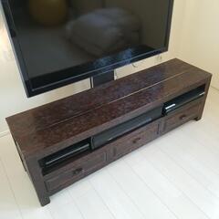 【値下げ】木製バリ家具テレビ台（購入価格約6万）