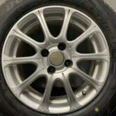 【DUNLOP ENASAVE EC204 195/65R15】夏タイヤ【VAGGIO TK10 15インチ 6J4HPCD100+45】18年製 バリ溝 カローラフィールダー等　(MTR24)クレジットカード QRコード決済可能