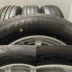 【DUNLOP ENASAVE EC204 195/65R15】夏タイヤ【VAGGIO TK10 15インチ 6J4HPCD100+45】18年製 バリ溝 カローラフィールダー等　(MTR24)クレジットカード QRコード決済可能