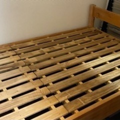 【ネット決済】【成約済】木製シングルベッド