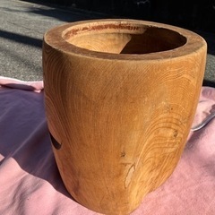 杵と木の臼　餅つき大会•親族一同で