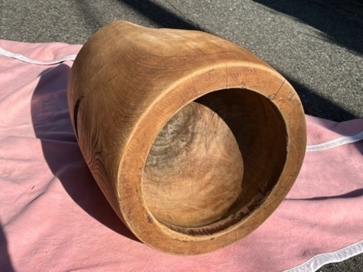 杵と木の臼 餅つき大会•親族一同で - お正月 