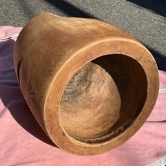 杵と木の臼　餅つき大会•親族一同で