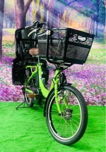 ❻ 4422子供乗せ電動自転車ヤマハ3人乗り新品20インチ良好バッテリー