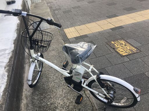 地域限定送料無料　パナソニック　シュガードロップ　小径車　20インチ　白　パス　アシスタ　神戸市　電動自転車