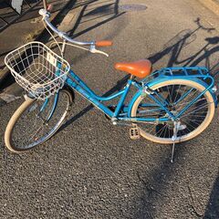 子供用 自転車　24インチ　ブルー