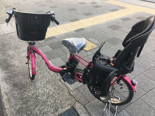 地域限定送料無料　ギュットミニ　子供乗せ　13,2AH　ピンク　神戸　電動自転車 中古パナソニック ギュット・ミニ 電動自転車が格安！子供乗せモデル