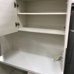 食器棚 白/木目調 モイス加工 幅104×奥行45×高さ185cm