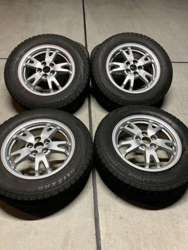 195/65R15 プリウス純正スタッドレスタイヤ付きホイール4本 ランクB