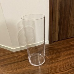 円柱型　花瓶　ガラス製