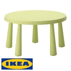 IKEA イケア マンムット キッズテーブル 室内/屋外用 グリ...